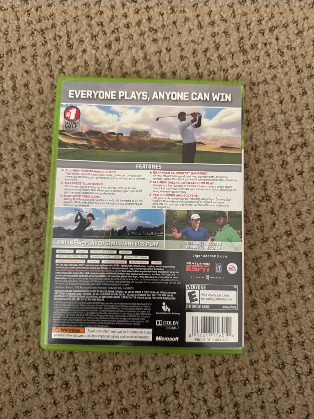 Microsoft Xbox 360 Tiger Woods PGA Tour Games - Green/White/Red